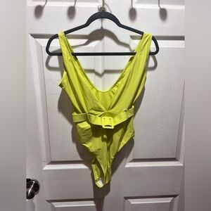 PrettyLittleThing lime green Bodysuit One Piece
